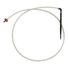 Netafim Dripper Stake Assembly WPCJ Dripper 0.3 GPH with 30 INCH Super Flex UV White PE Tubing and Angle Barbed Stake (1=25/PACK)