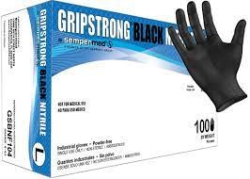 GripProtect  BLACK Nitrile Gloves Large
