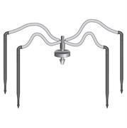 Netafim 4-Way Flat MOD w/Angle Arrow Dripper White 30'', 25/pack