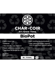 Char Coir Bio Pot 8L, 10/case