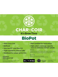 Char Coir Bio Pot 3L, 24/case