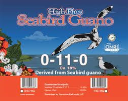 Vital Earth's High Phos Seabird Guano 0.11.0, 22lb bag Micronized (96 bags/pallet)