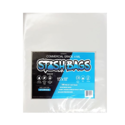 Symbys Stash Vacuum Bags, CLEAR 15 x 18/20 in PRECUT (100 pk)