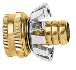 Gilmour Heavy Duty Clinch Repair Female 5/8in Brass Hose Coupling
