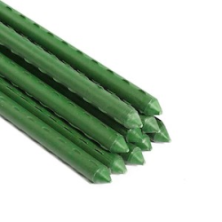 Grow1 6' Steel Stake Plant Support - Green 10 pack 5/8" Thick